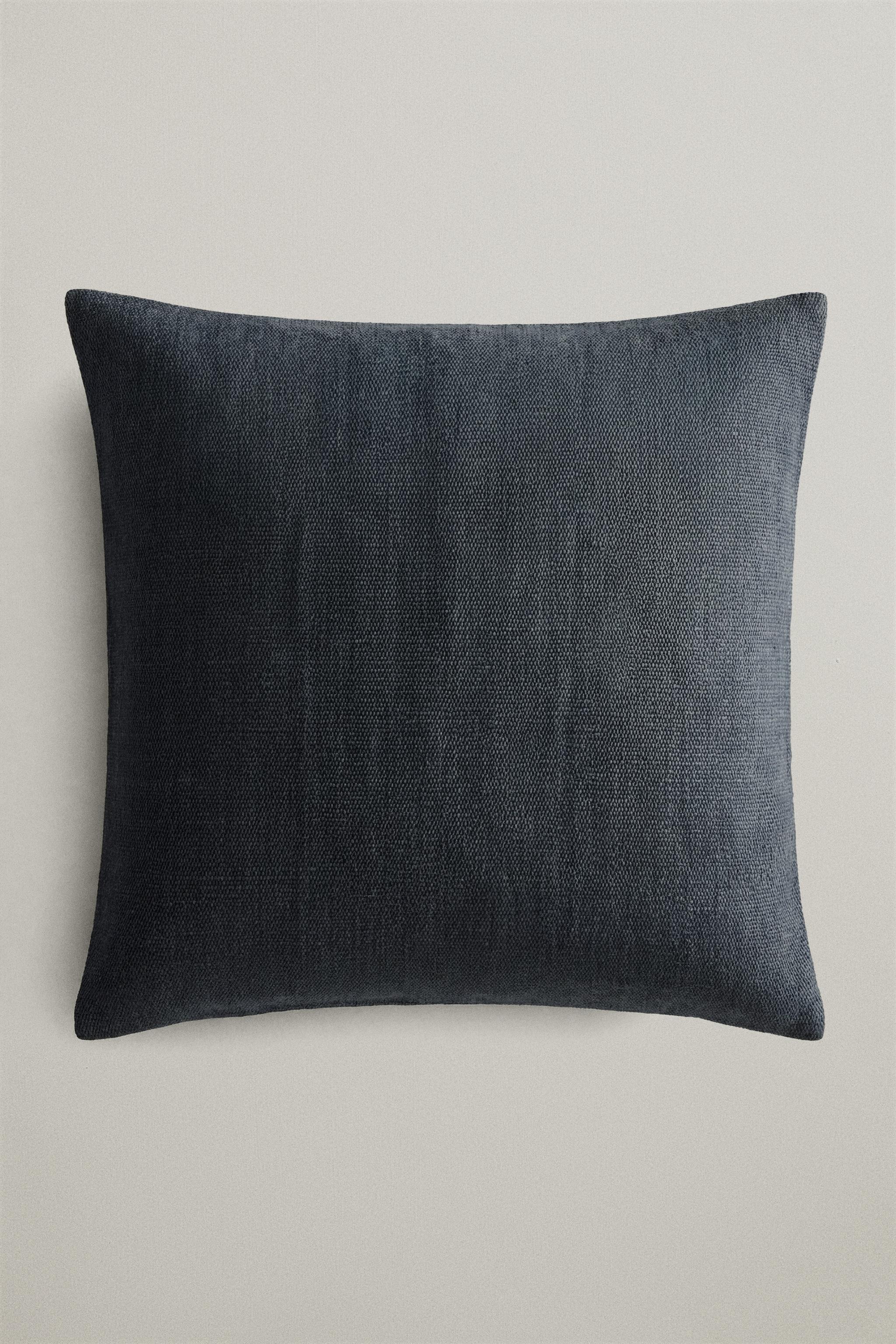 JUTE AND COTTON THROW PILLOW COVER